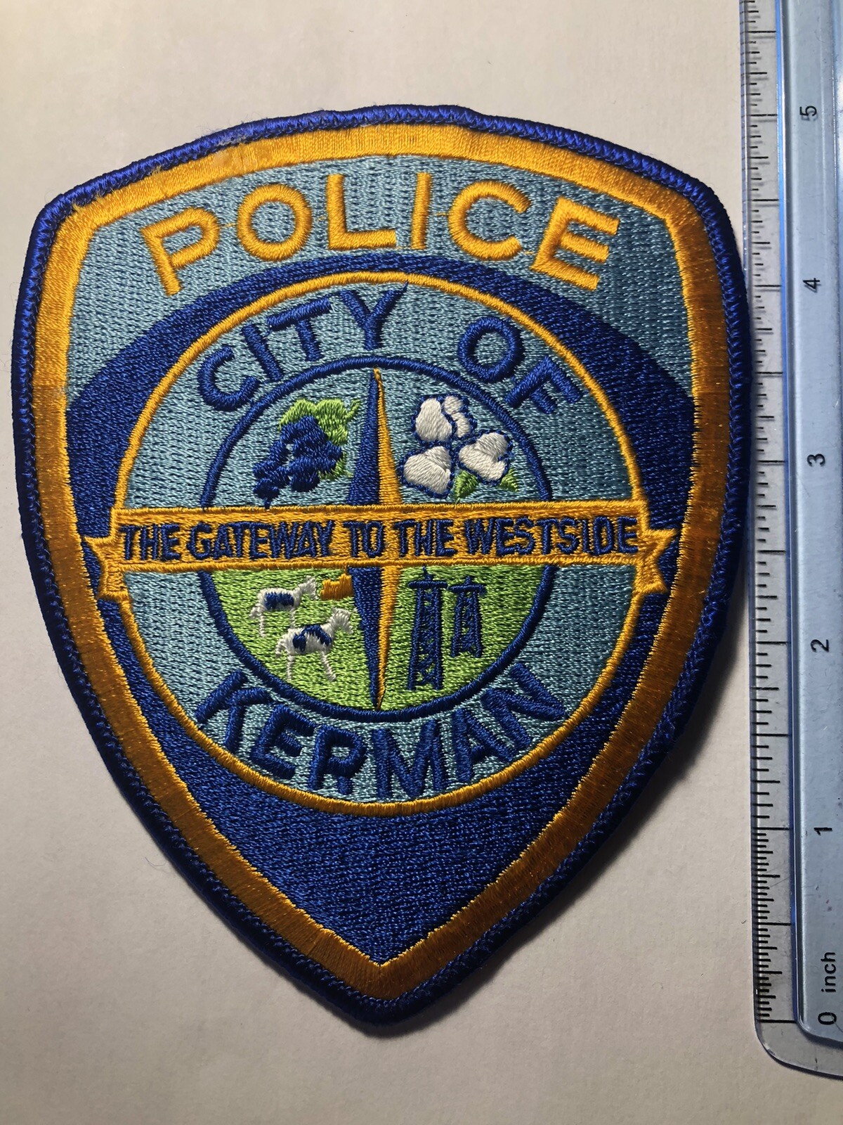 Kerman California Police Patch ~ Style 2