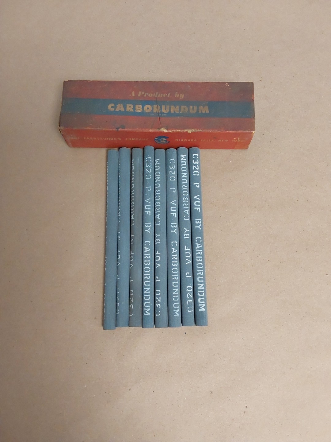Lot Of 8- Carborundum 6×3/8 sharpening-Dresser stone/Sticks