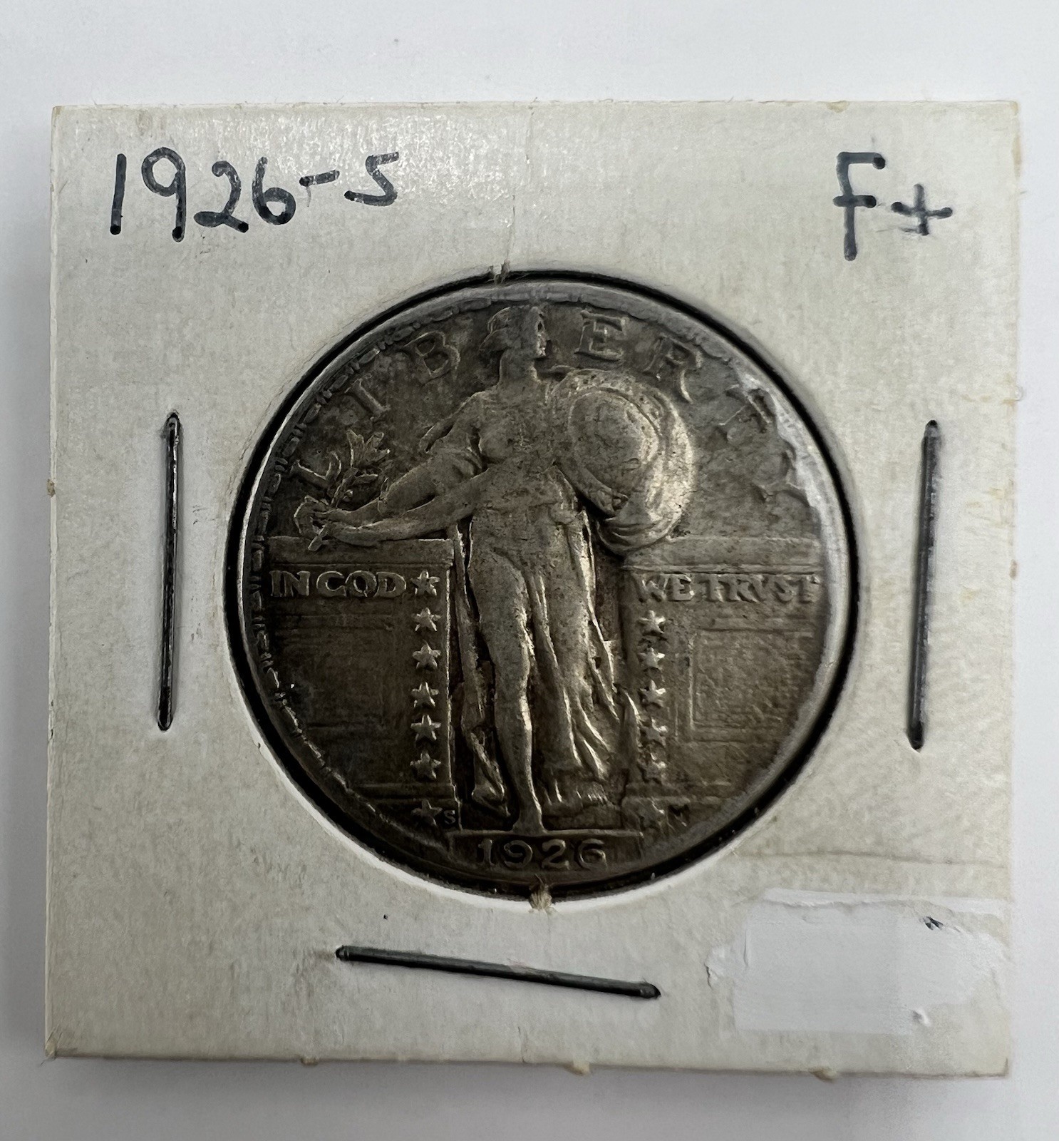 Standing Liberty Quarter: 1926 S    F+