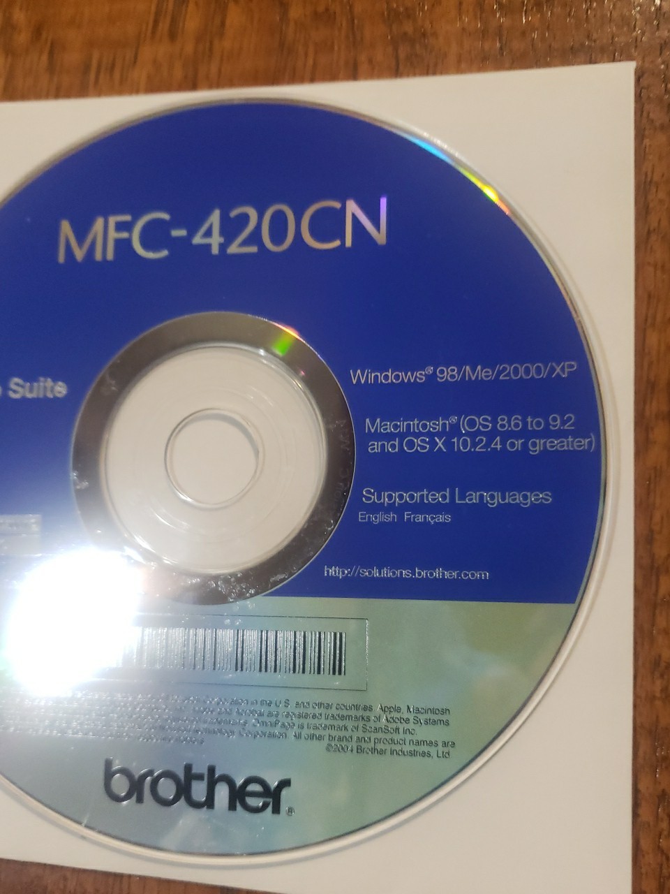 Brother MFC-420CN Installation CD MFL-Pro Suite Pre-owned