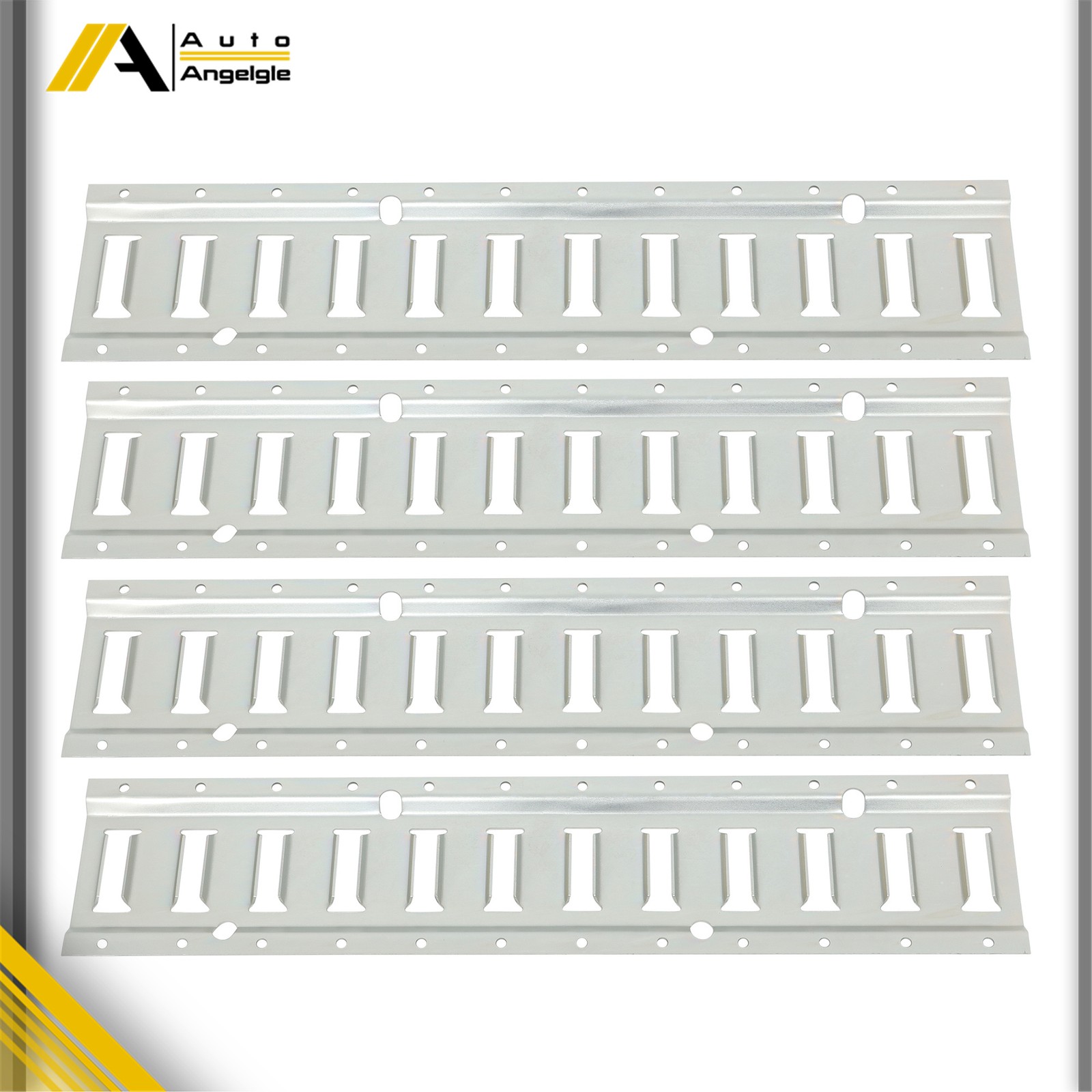 4 Pack 2' Silver E Track Tie Down Rail Kit Fit For Enclosed Cargo Trailer Van