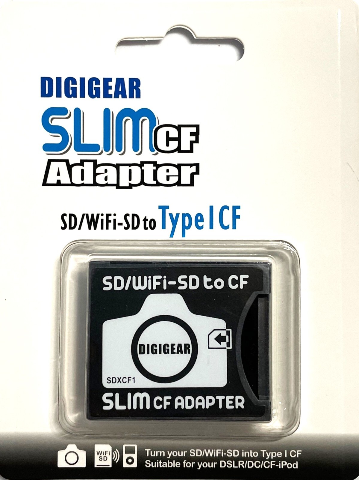 SD SDHC SDXC eyefi to SLIM CF Compact Flash Card Adapter for Nikon D800 D810