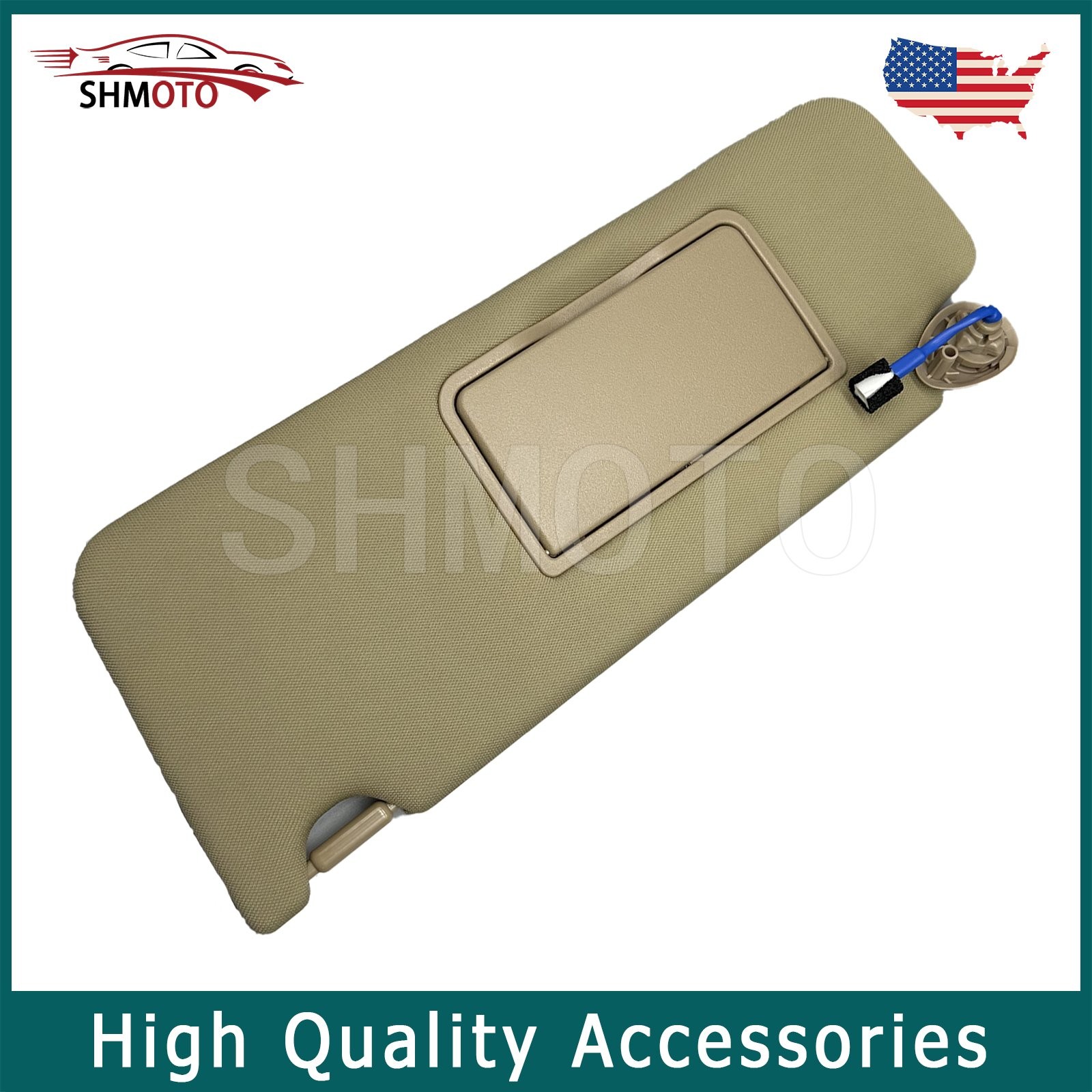 Left Driver Side Sun Visor W/Light Beige For Honda Pilot 2016-2022 83280TG7A12ZA