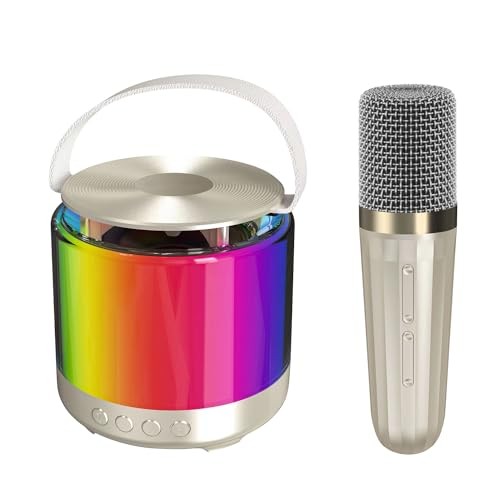 Kids Mini Karaoke Machine: Portable Bluetooth Speaker with 2 Wireless - K3