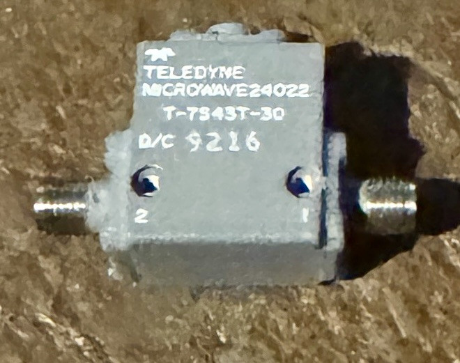 RF TELEDYNE  MICROWAVE 24022 T-7S43T-30  RF ISSOLATOR