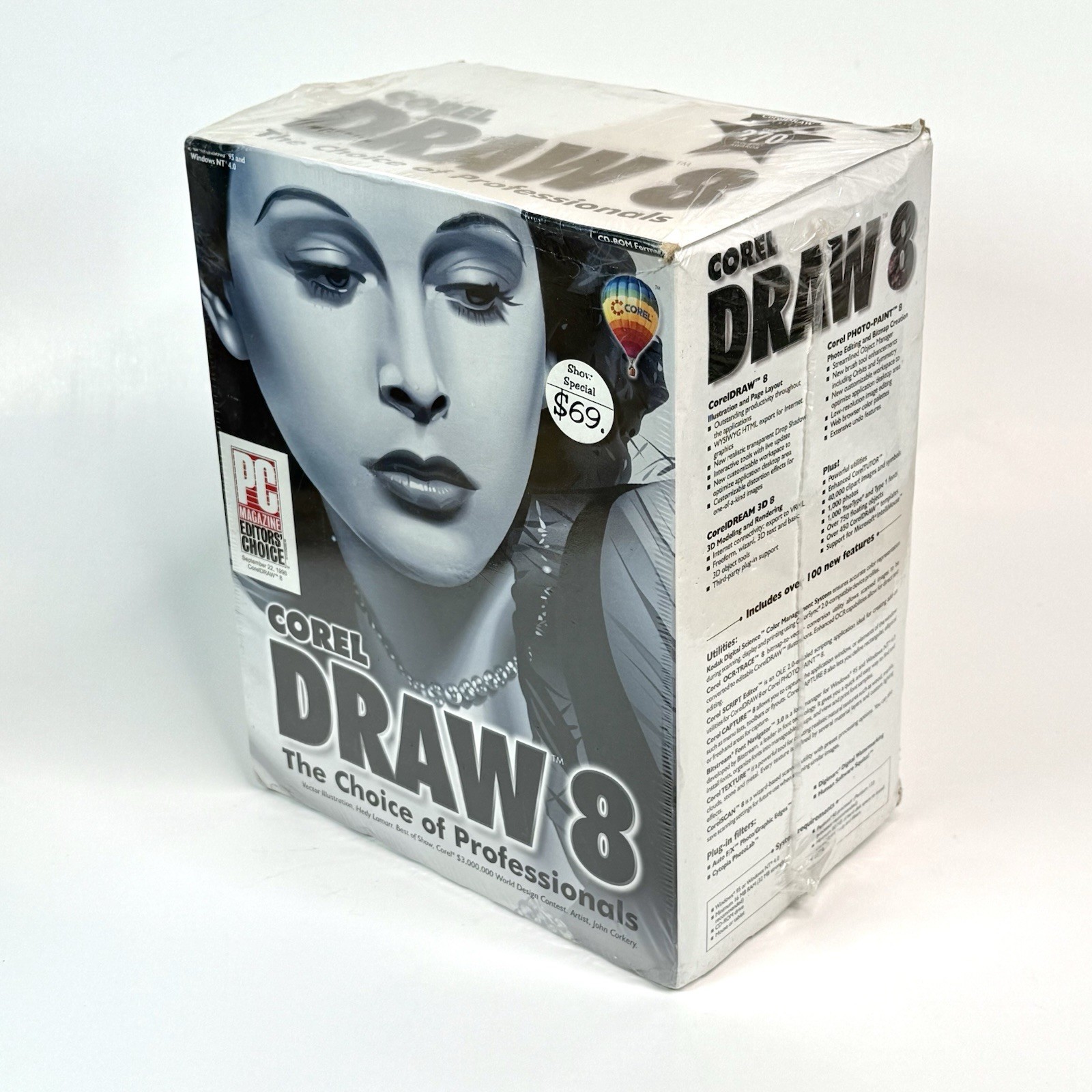 COREL DRAW 8 Software New & Sealed for Win95 & NT 4.0 1998 Read Description