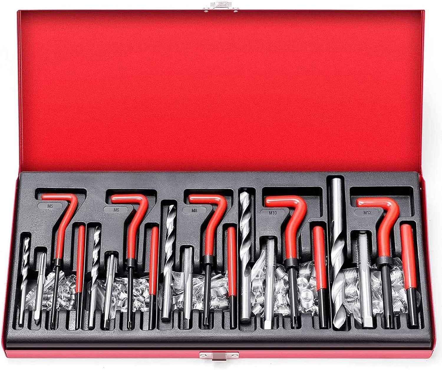 Metric Helicoil Thread Repair Kit 131pc HSS Tools for Engine Spark Plug