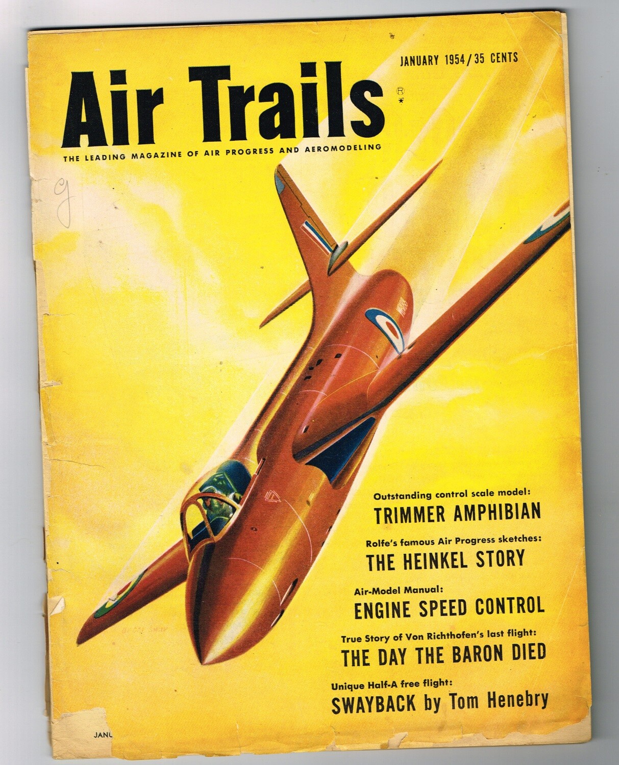 AIR TRAILS Magazine January 1954 The Red Baron's Death part 2