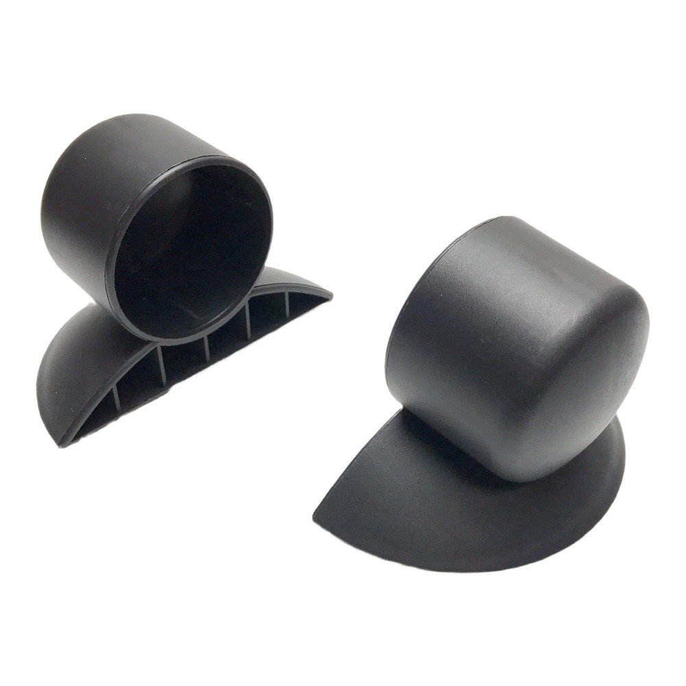2 Pieces Rubber Tube End for 60mm Fitness Equipment Floor Protection Black