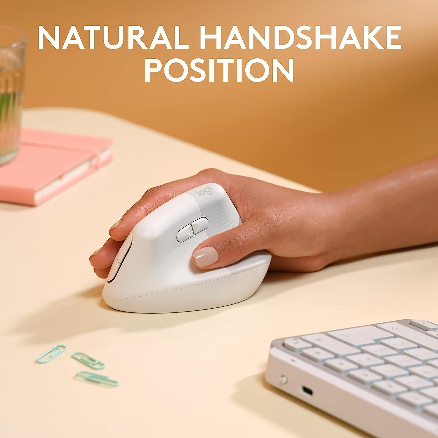 Logitech Lift Ergonomic Wireless Mouse for Mac Comfort Small Medium Hands