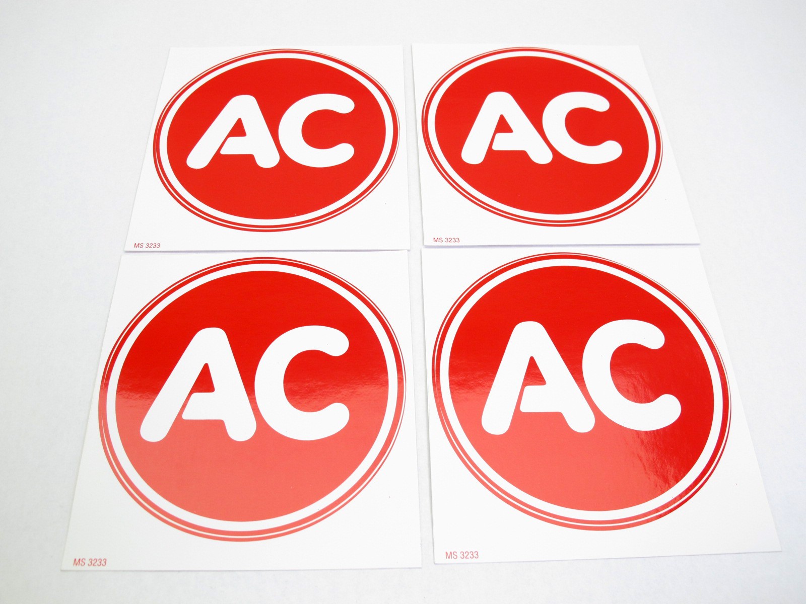 AC Delco Original Vintage Decal Sticker 6 1/4" X 6 1/4" LOT of 4