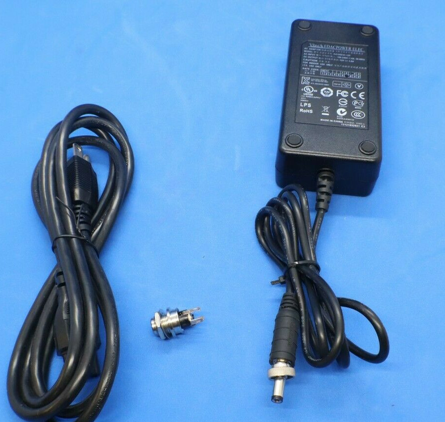 SEALED IP68 EDAC Power Adapter 12v 5.0A 60W with  WATERPROOF DC Plug and Jack