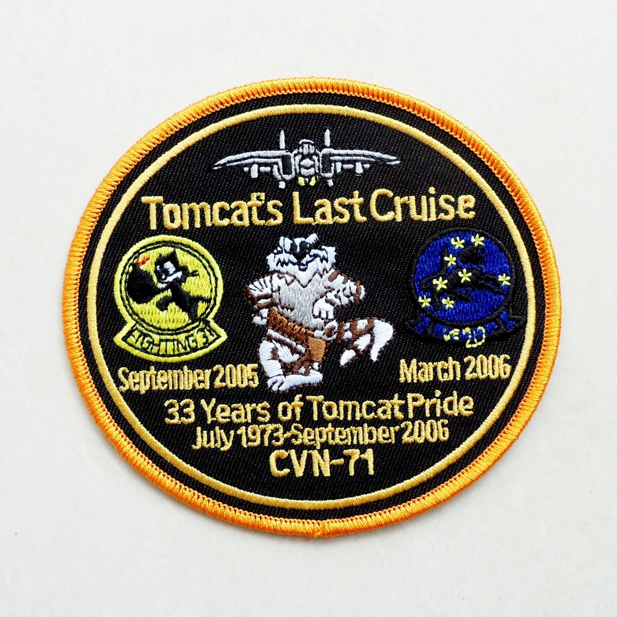 US Navy CVN-71 Tomcat VF-154 Patch Embroidered Jacket Patch