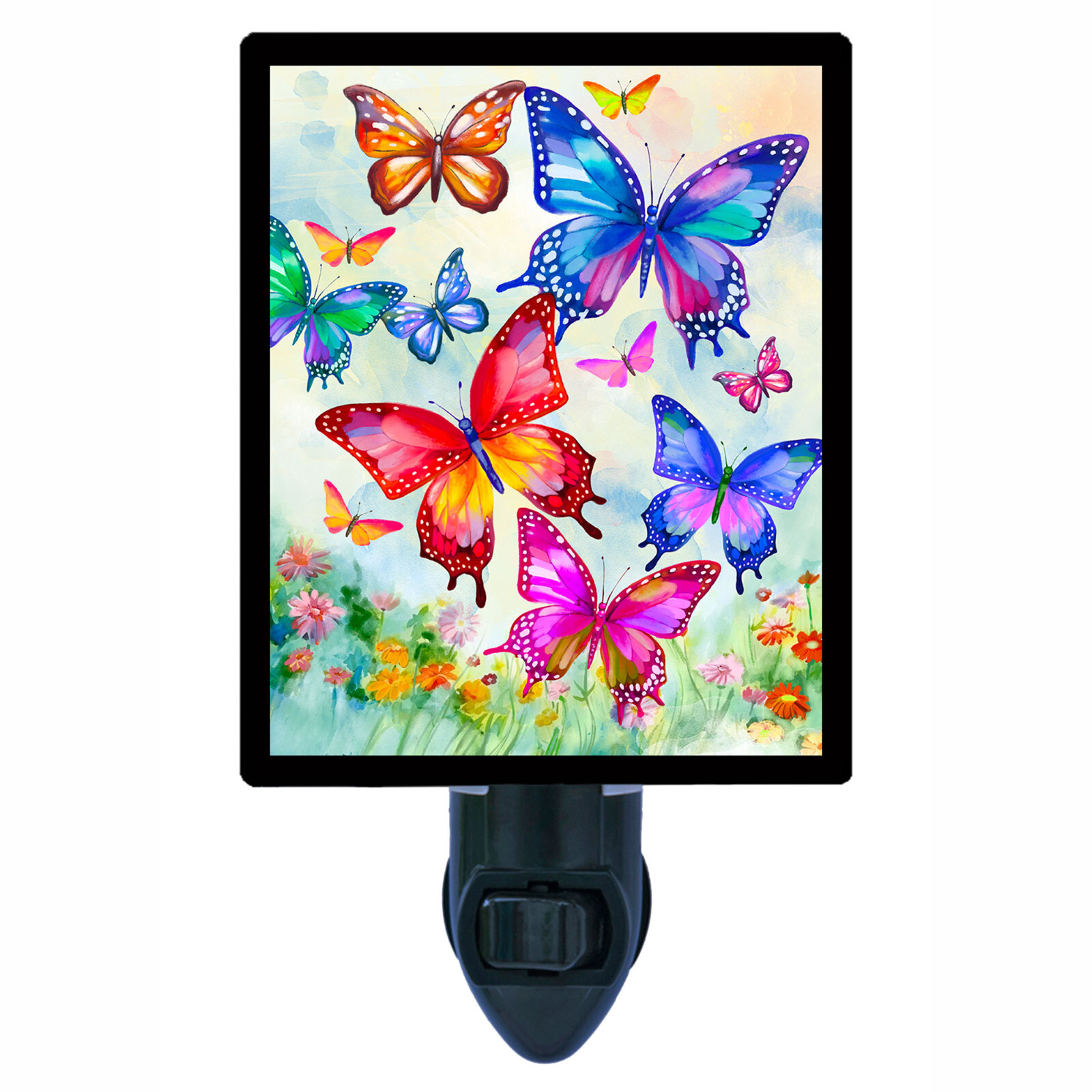 Decorative Photo Night Light, Flying Flowers, Butterflies, Butterfly