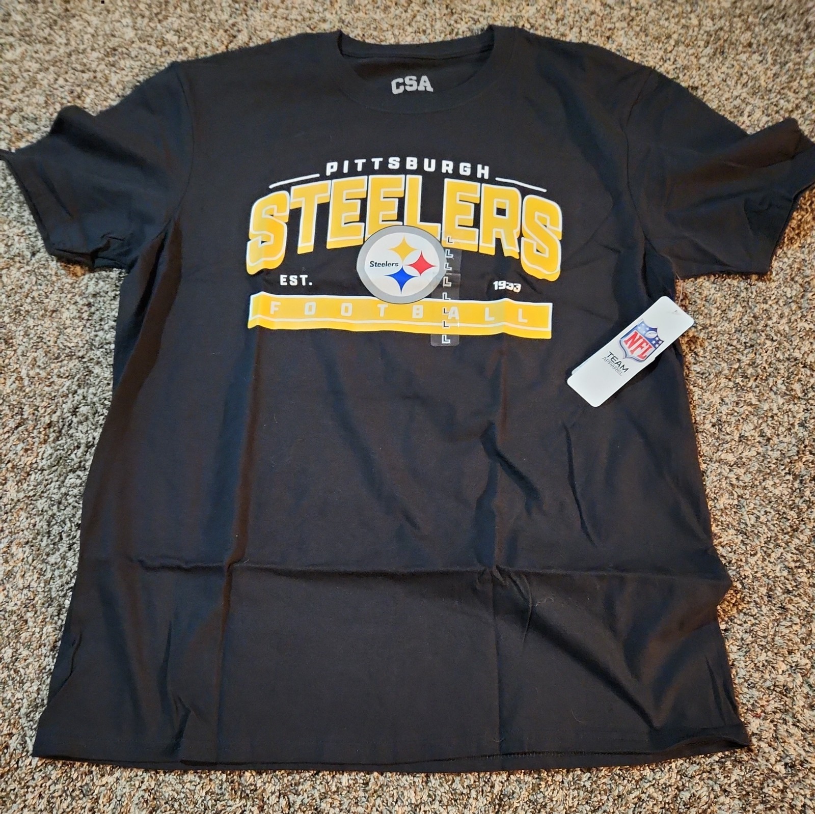 Pittsburgh Steelers T-Shirt Men’s  NFL Team Apparel Short Sleeve Size Large New