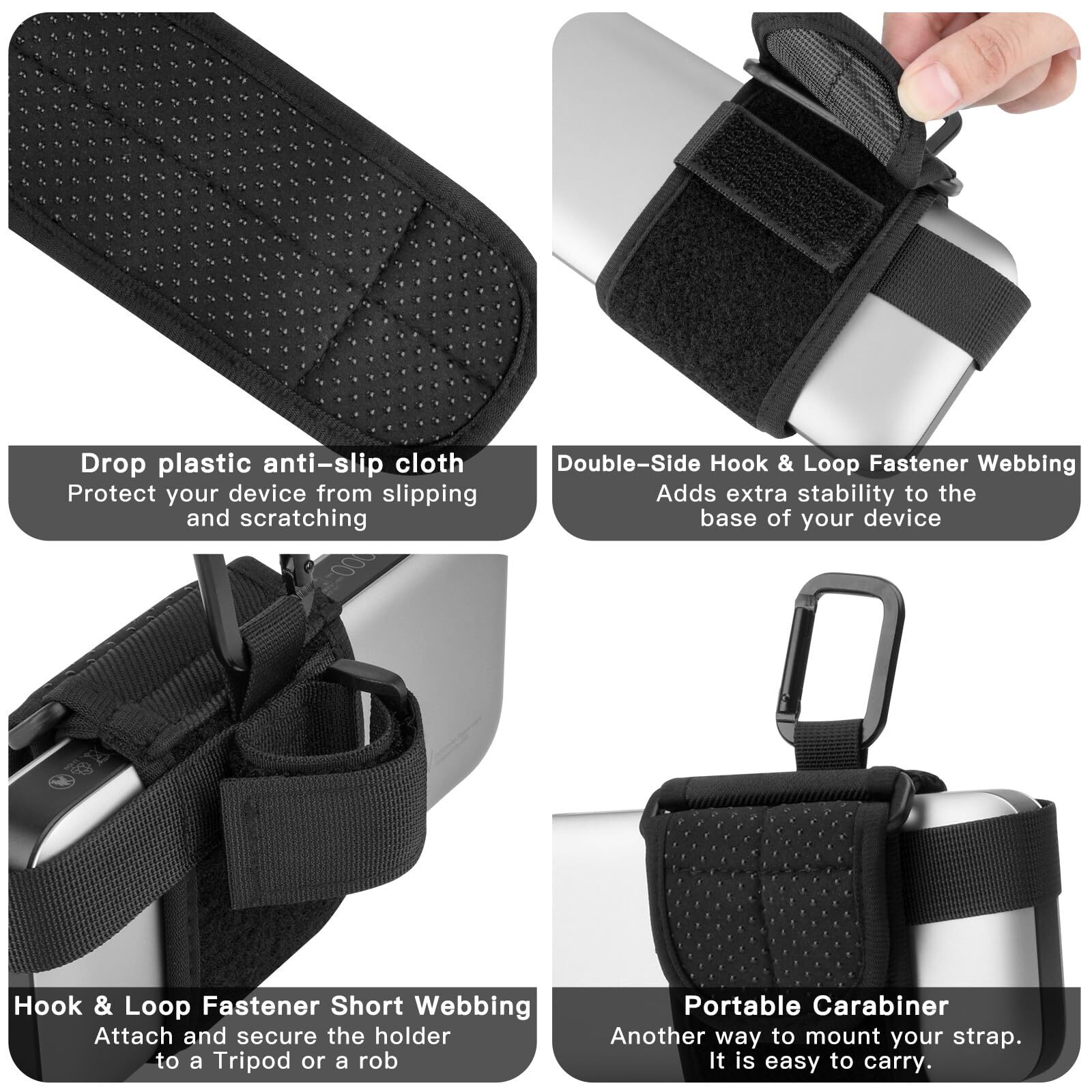 Universal Power Bank Holder Strap for Tripod Adjustable Carrier