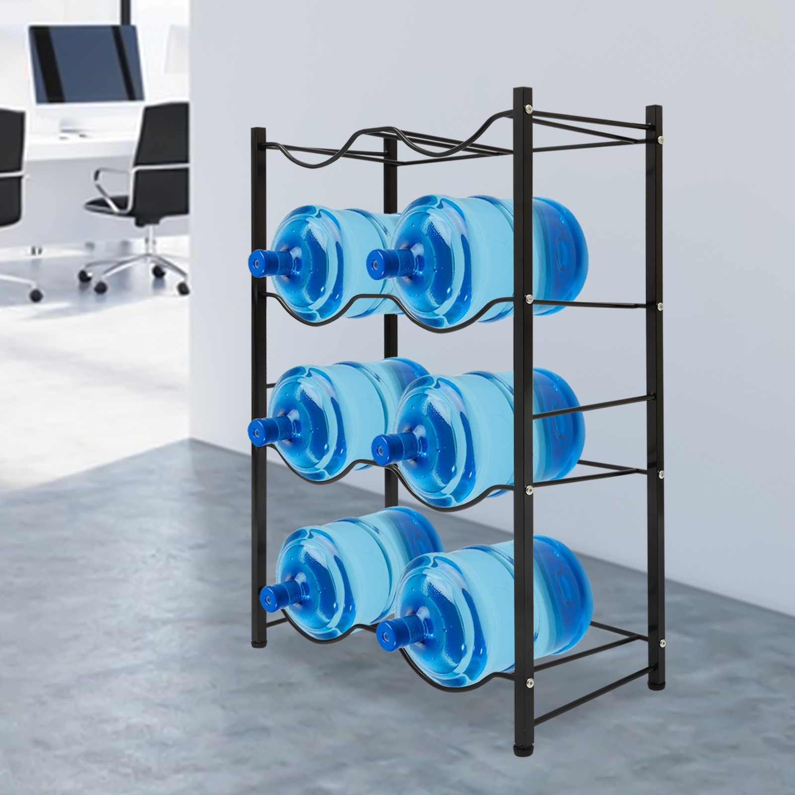 5 Gal Water Bottle Jug Rack Storage Holder 4 Tiers Water Bottle Rack Organizer