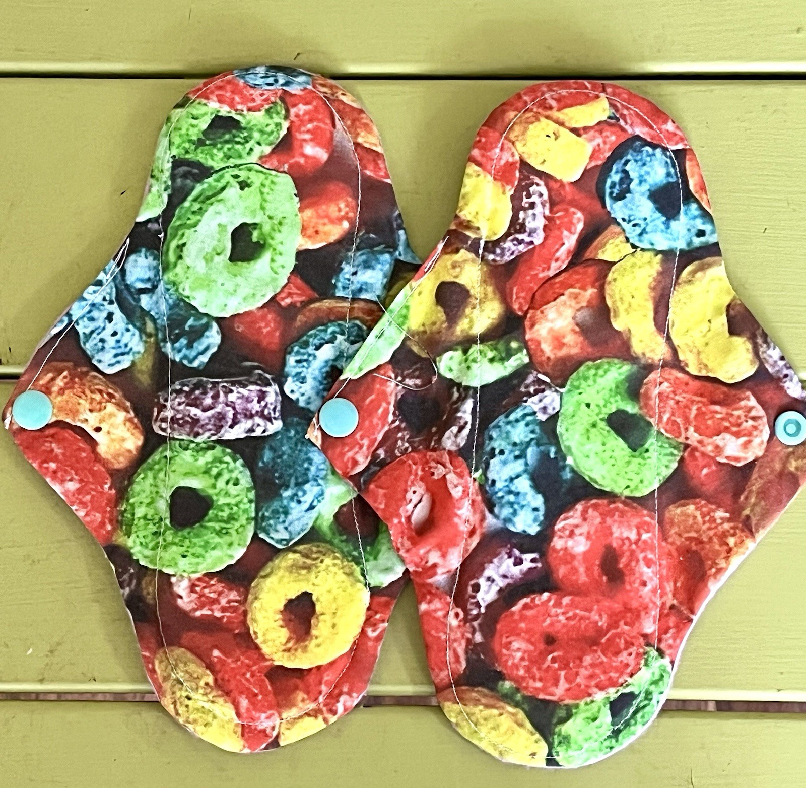 New Set Of Two (2) Teen Size Cloth Menstrual Pads With Zorb And PUL , Eco Bleed