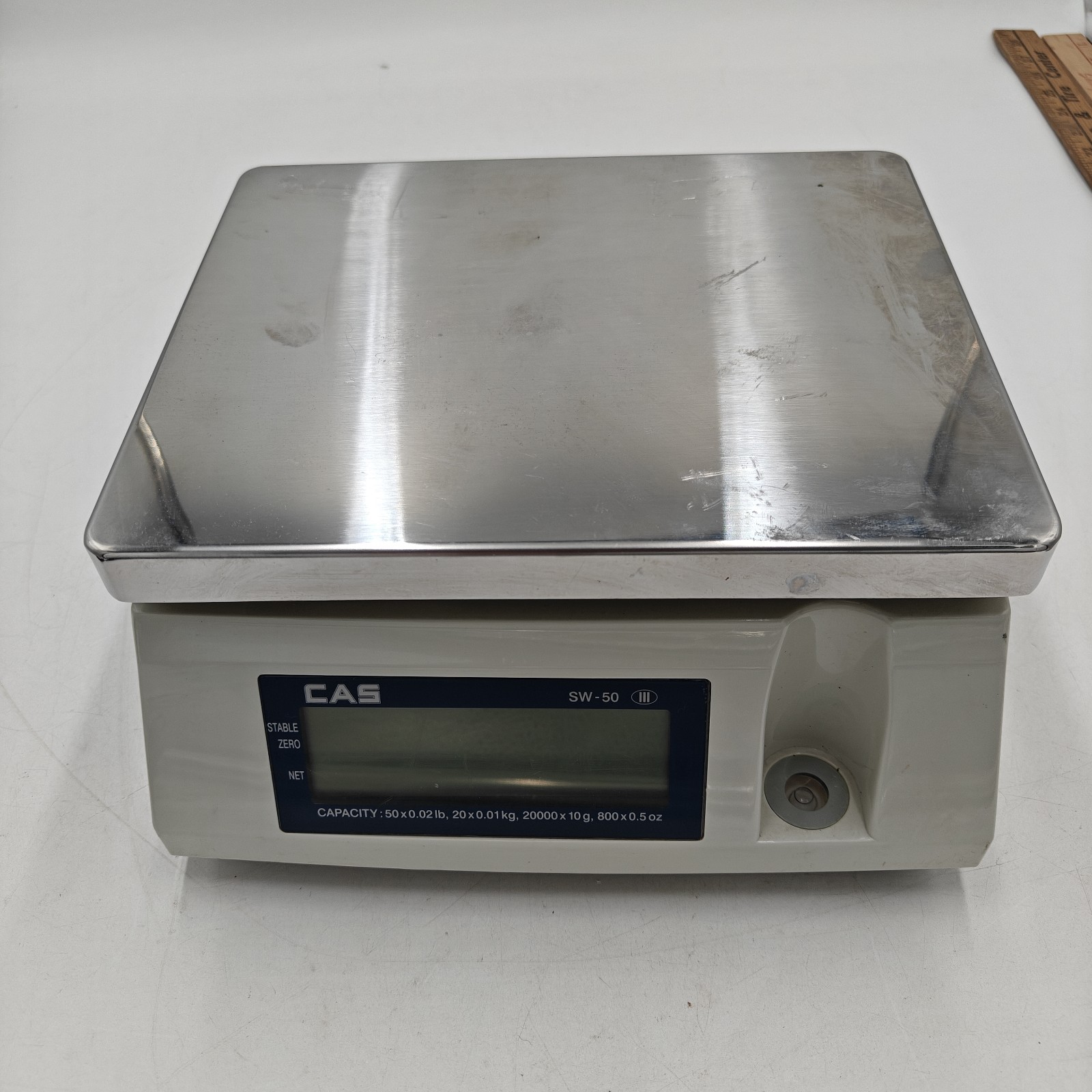 CAS SW-50 Digital Portion Control Scale 50 lb x .02 lb Tested Working