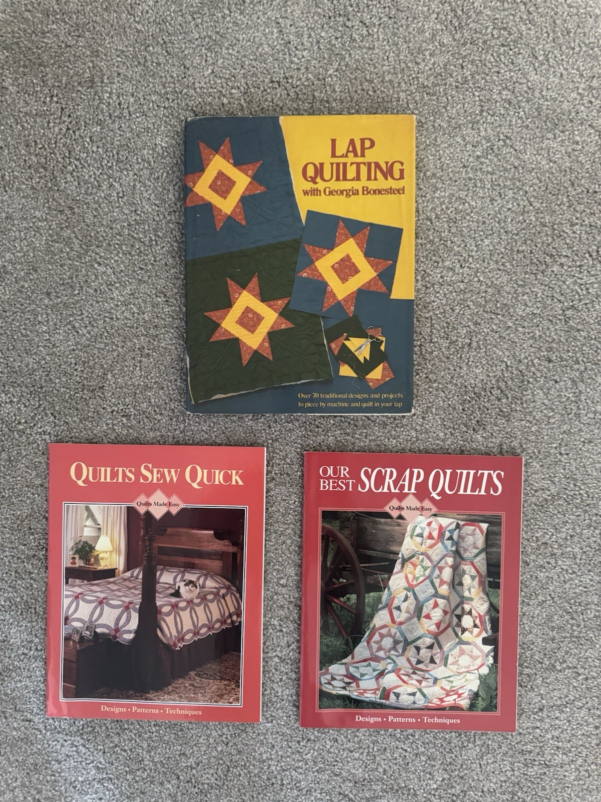 Lot of 3 Quilting Instruction Books, Great Shape, FREE Shipping
