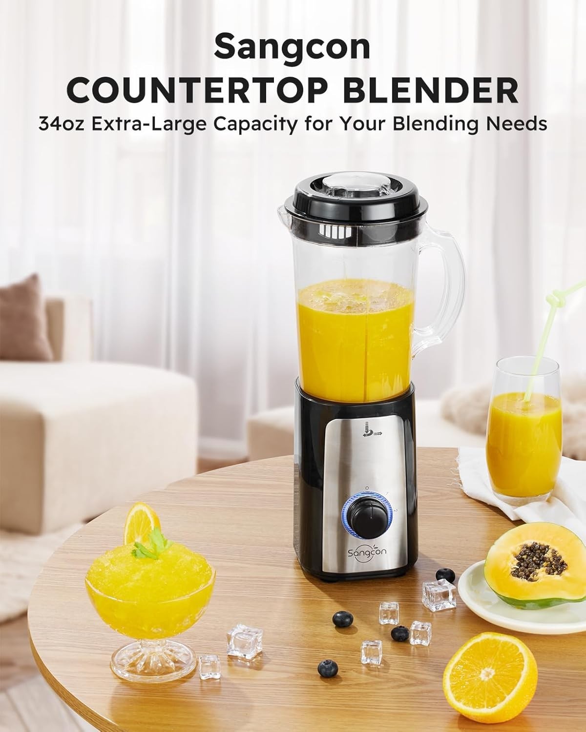 Multi Use Kitchen Blender Food Processor Combo for Smoothies and Chopping