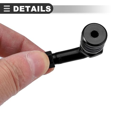 Universal Motorcycle Valve Stem, Metal, Black, 4 Pcs