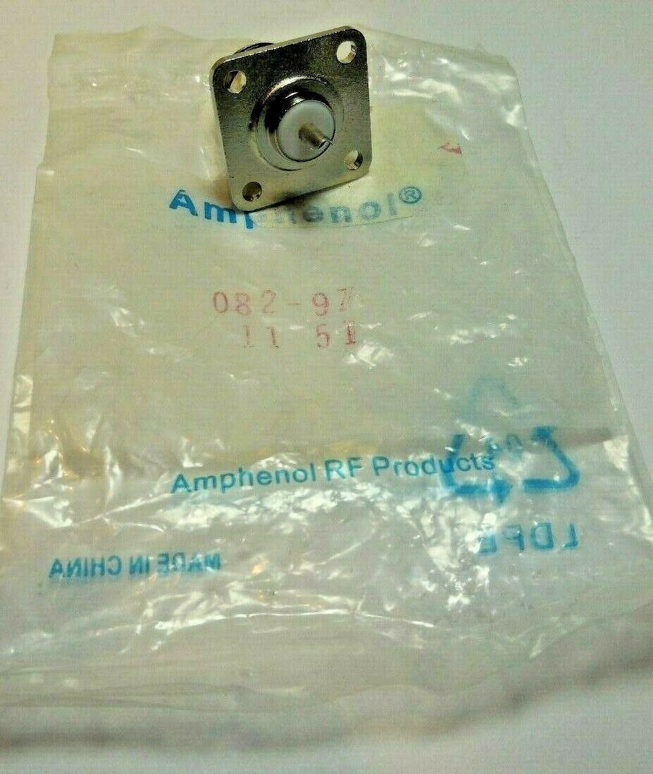 AMPHENOL 082-97/UG-58A/U, N-Type Straight Solder Jack, Solder Cup, Panel Moun