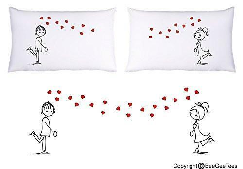 Crazy In Love Couple Pillowcases Valentines Day BeeGeeTees® (2 Queen Pillowcase)