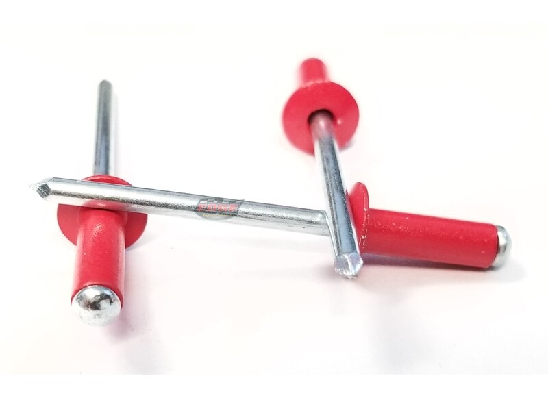 Red 1/8" Aluminum Steel Mandrel Pop Rivets 100 ct Racing Fasteners