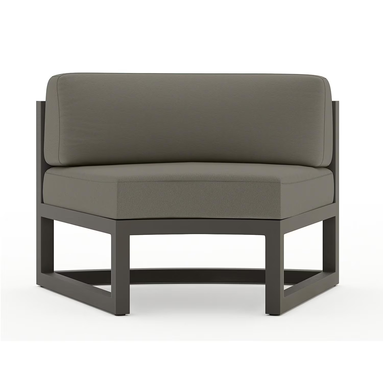 Misty Cove Aluminum Curve SeatSet of 2 in Slate/Canvas Charcoal by Lakeview