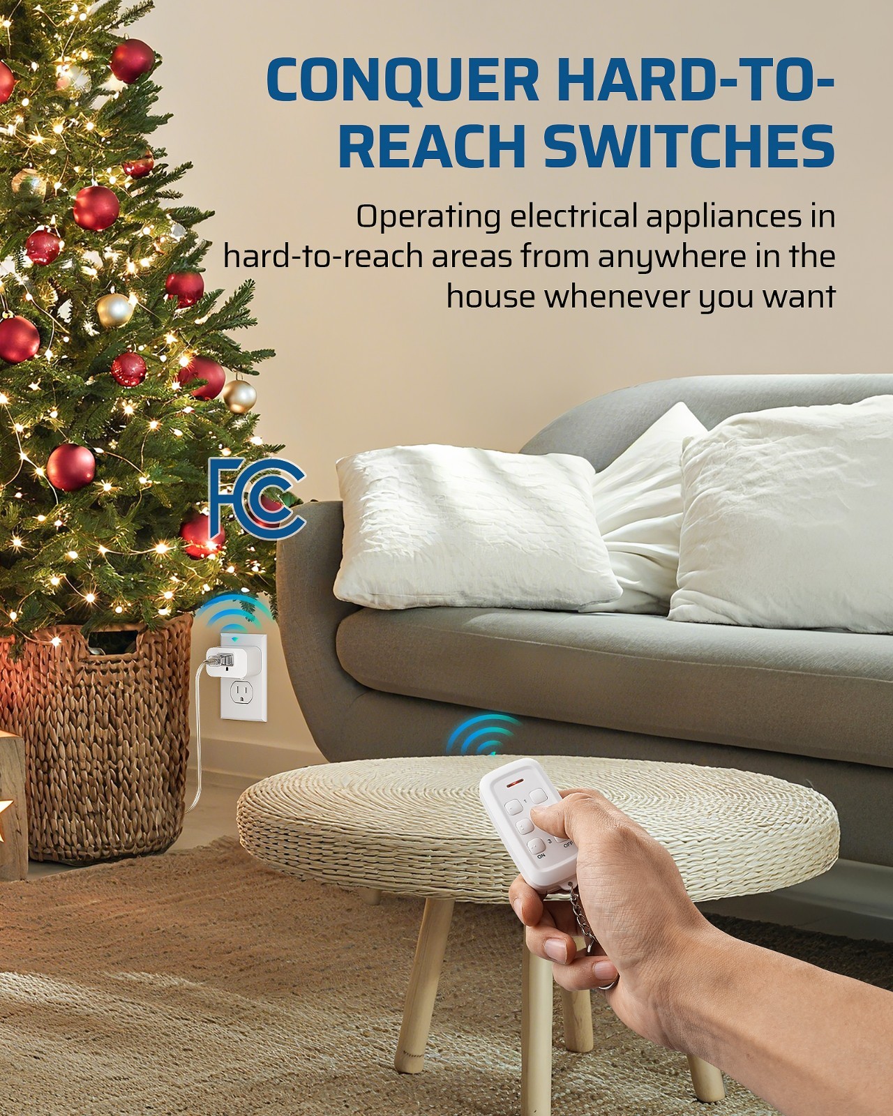 DEWENWILS Wireless Remote Outlets, Plug & Play, 3 Independent Controls, Compact