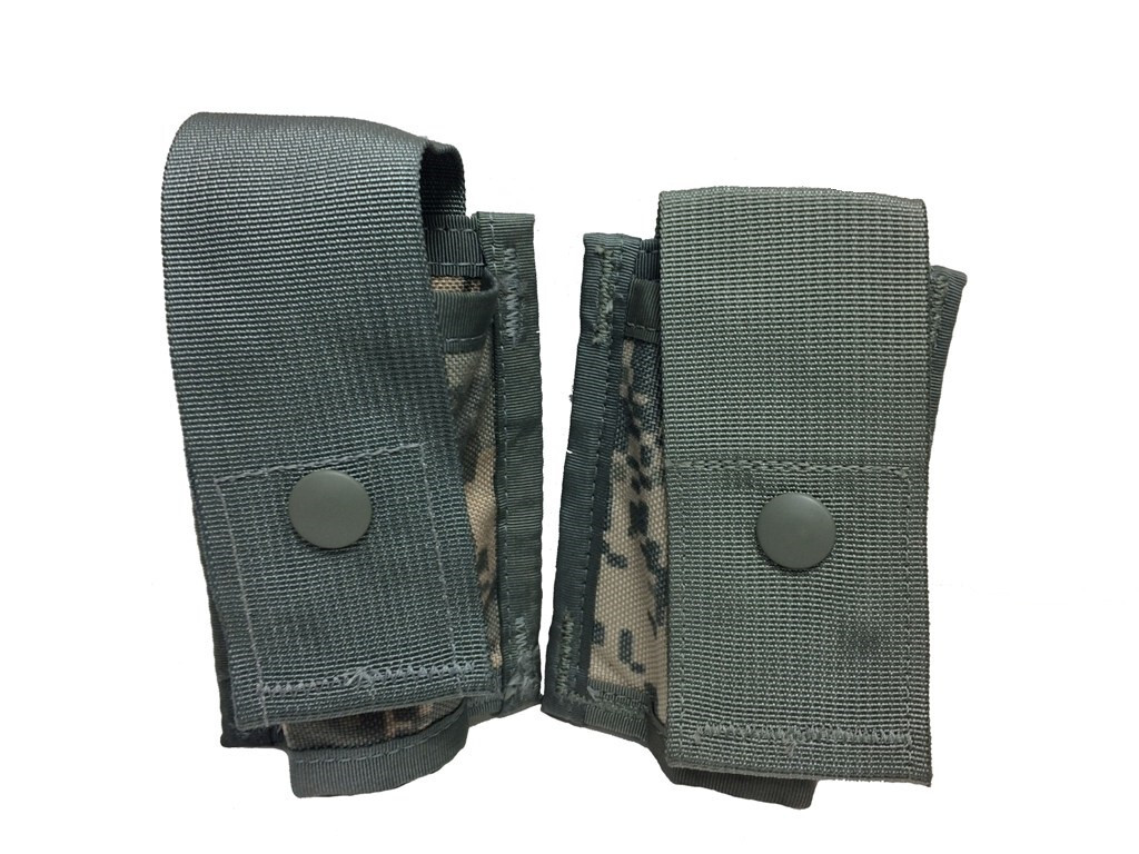 Set of 2 NEW US Military MOLLE 40MM SINGLE Pouch US Military Issue ACU NEW