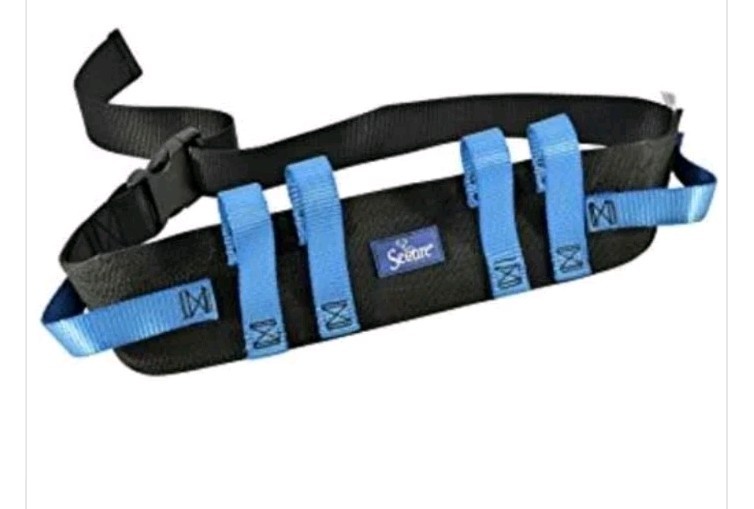Secure Transfer Belt 6 Handles 4" Wide Walking Gait Transfer Belt Fits 28"-50"
