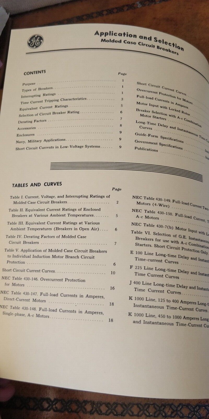 1950s General Electric Application Selection of