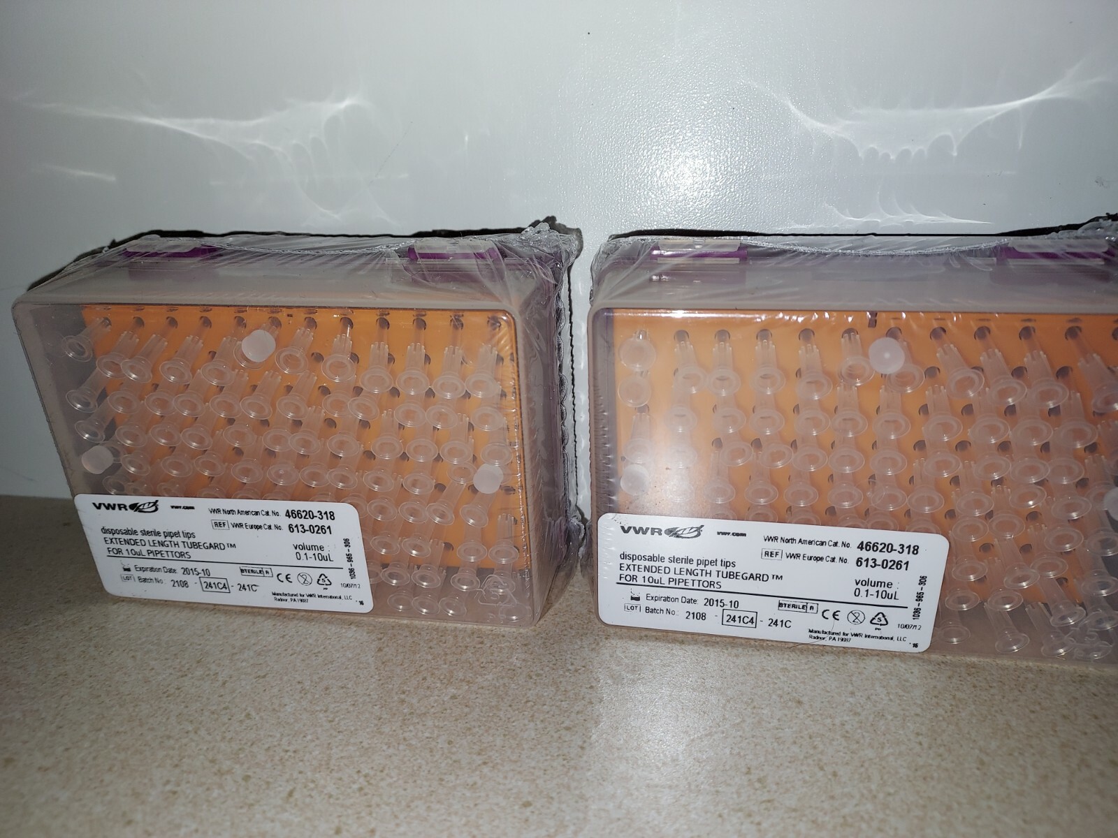 VWR 10ul EXTENDED LENGTH TUBEGUARD FOR PIPETTORS (2 Racks)(192 tips) 46620-318