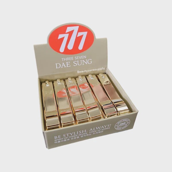 777 Ultra Wide Toe & Nail Clipper Big Mouth 1/8" 3mm wide Gold Color (12 pack)
