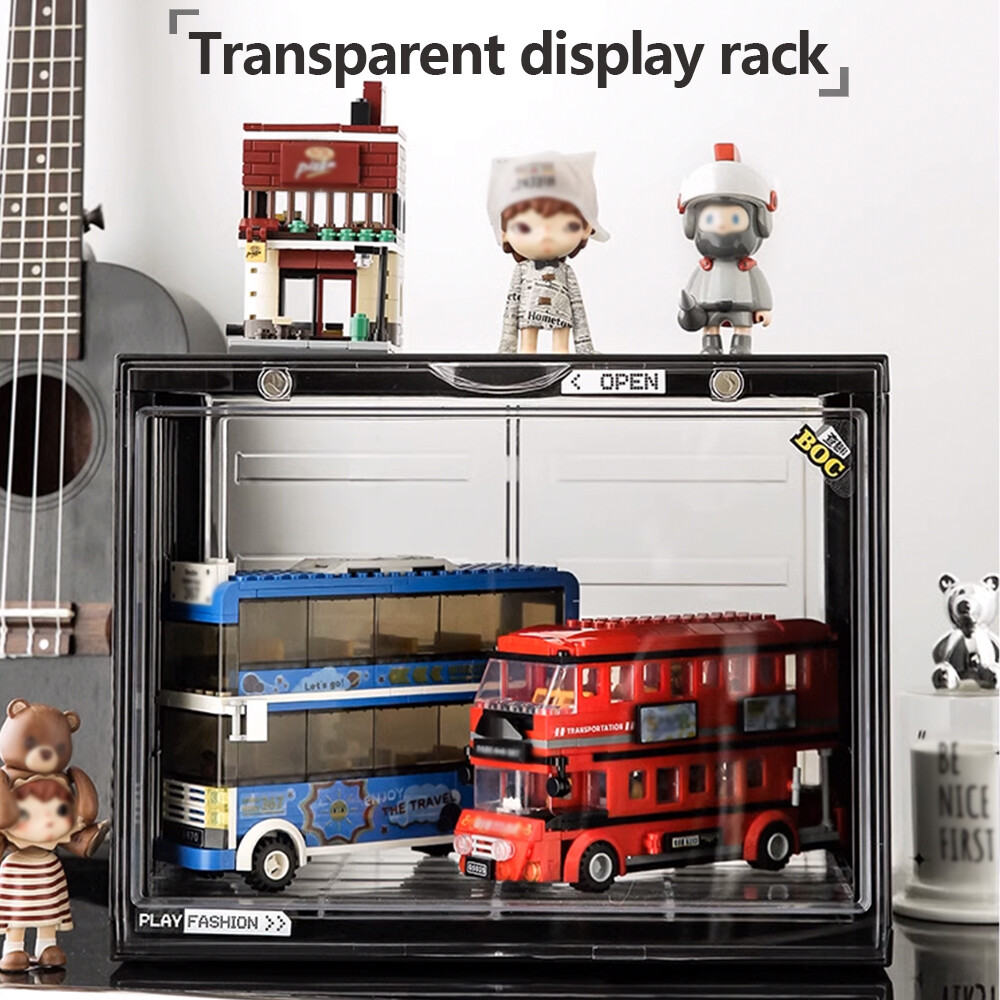3-Tier Clear Display Case Figure Model Storage Rack Blind Box Dustproof Box Unit