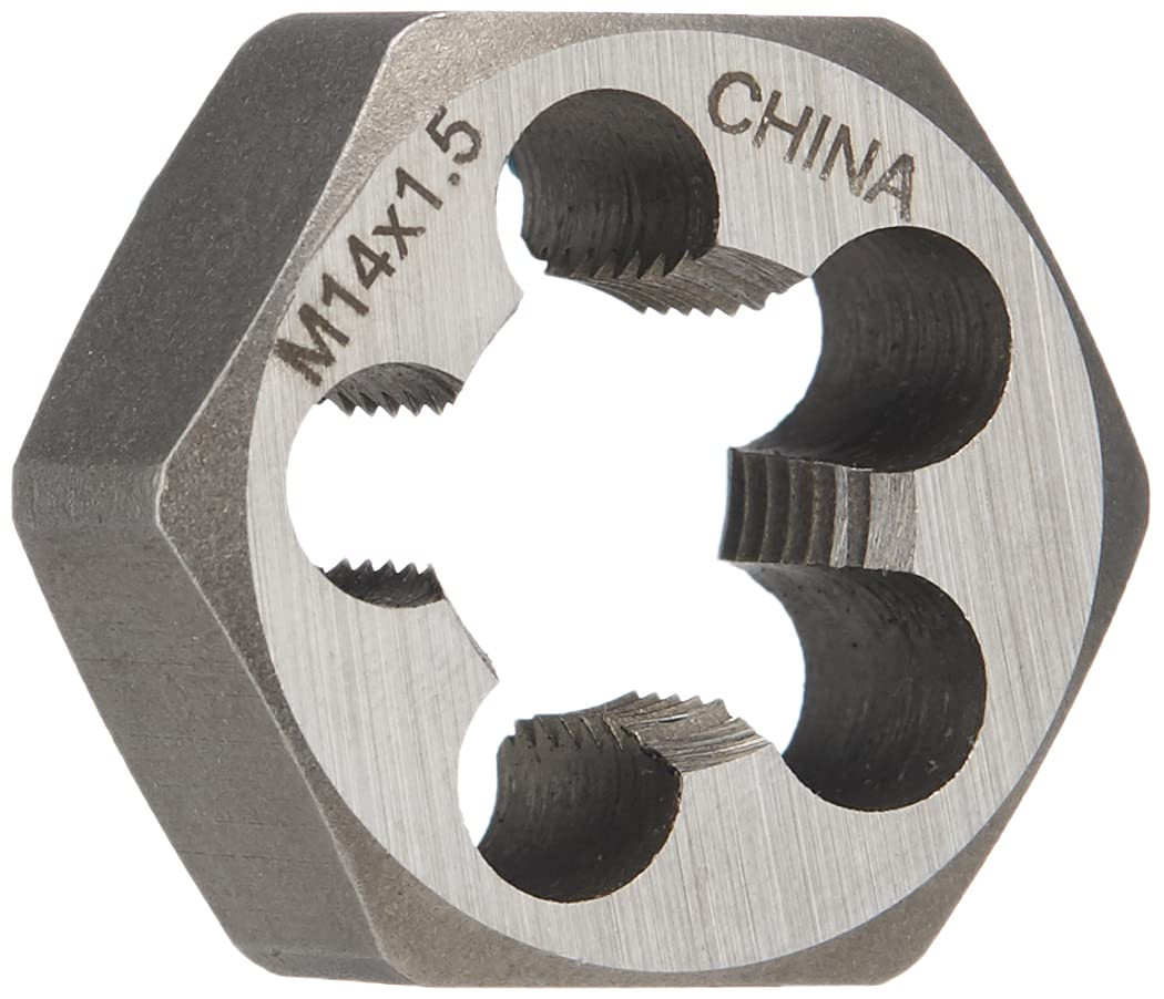 M14 x 1.5 Carbon Steel Hex Die Right Hand Thread Cutting Tool for Maintenance