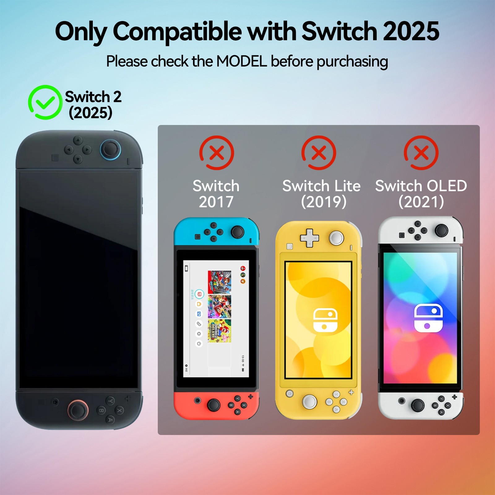 GeekShare Slim Protective Case for Nintendo Switch 2025 Hard Shell Matcha Froggy