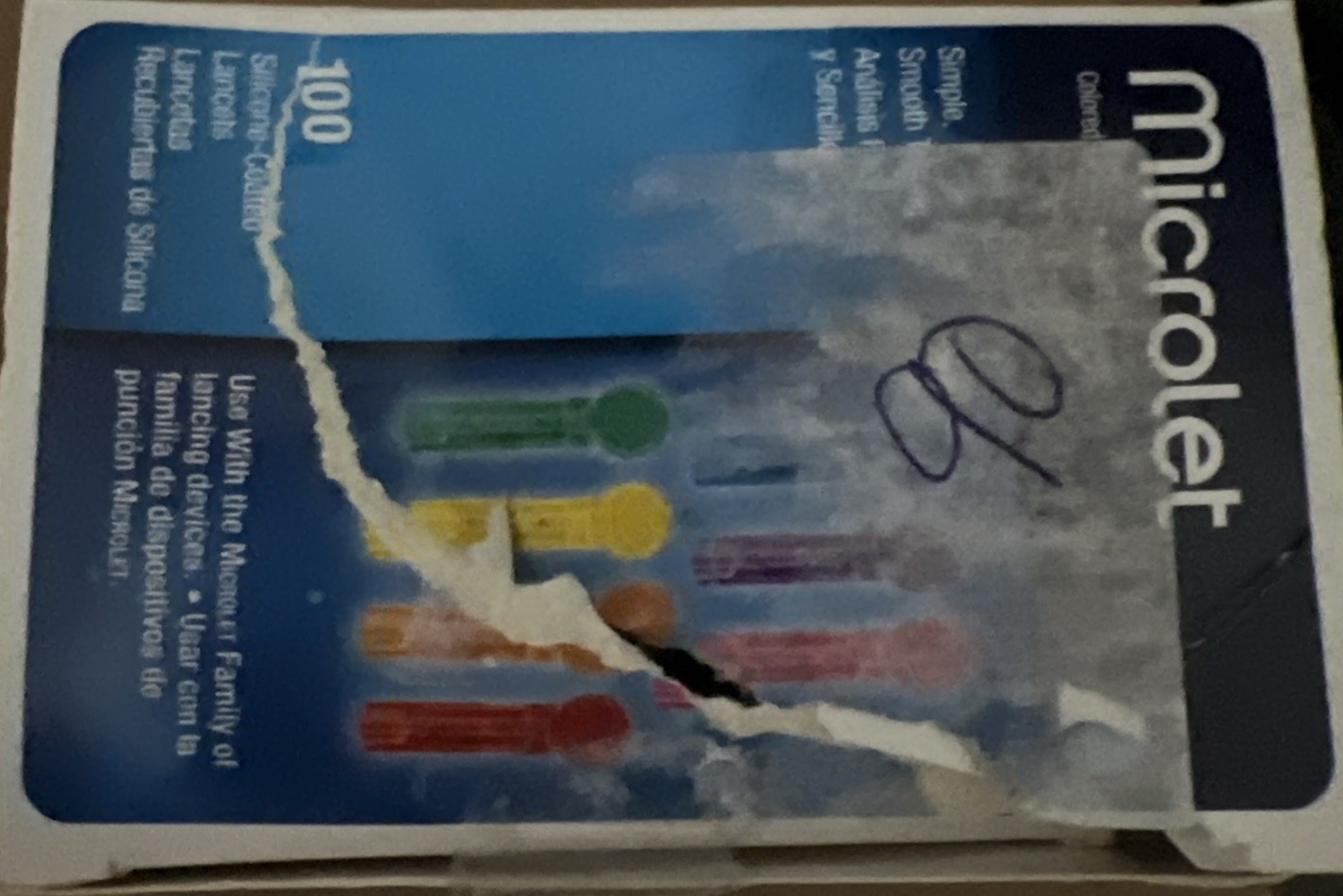 Bayer Microlet Colored Lancets 100 Count Exp 2023 -3 opened boxes