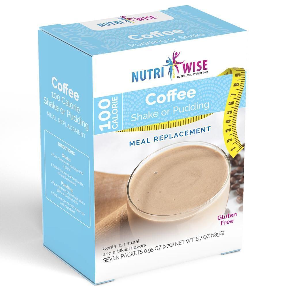 NutriWise Coffee 100 Calorie Protein Shake, Low Carb, Low Sugar, Keto 7ct
