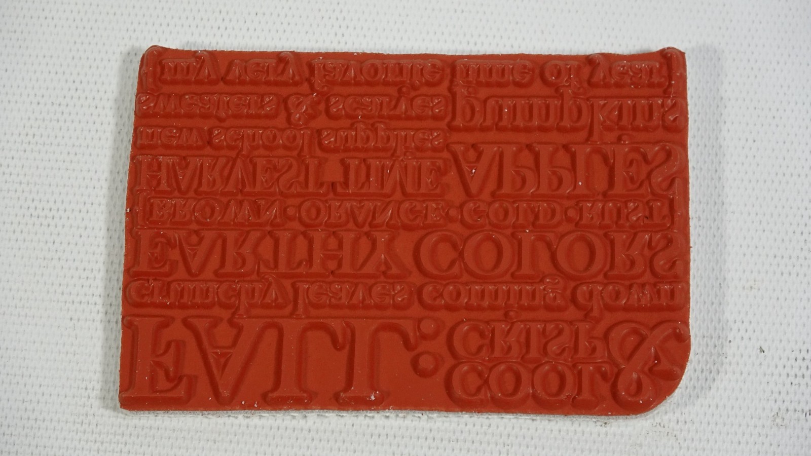 Impression Obsession Fall Word Cling Rubber Stamp F14019