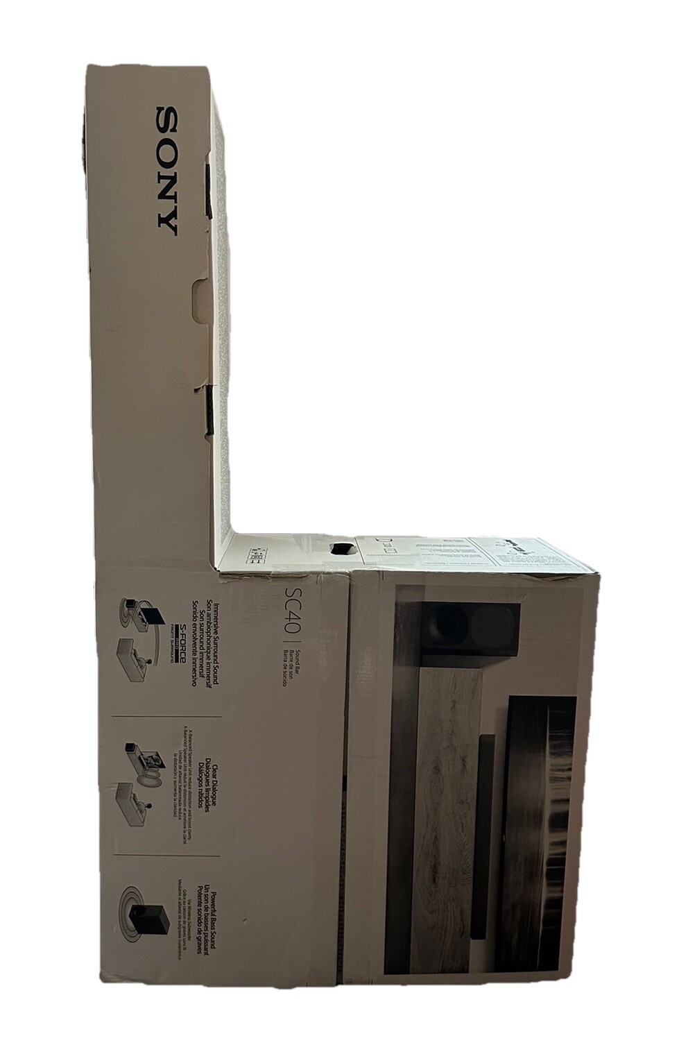 Sony HT-SC40 2.1ch Soundbar with Wireless Subwoofer - Black - In Box
