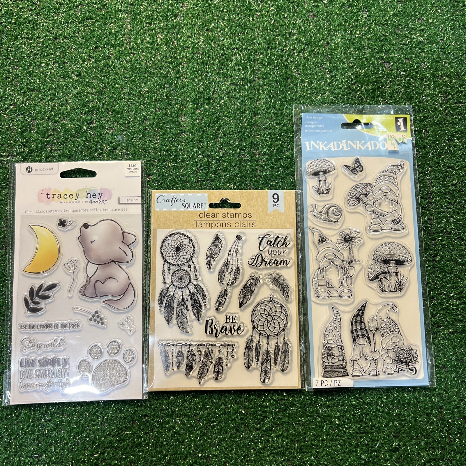 Lot Of 3 Clear Stamp Sets Gnomes Dream Catchers Tracy Hey New Sealed