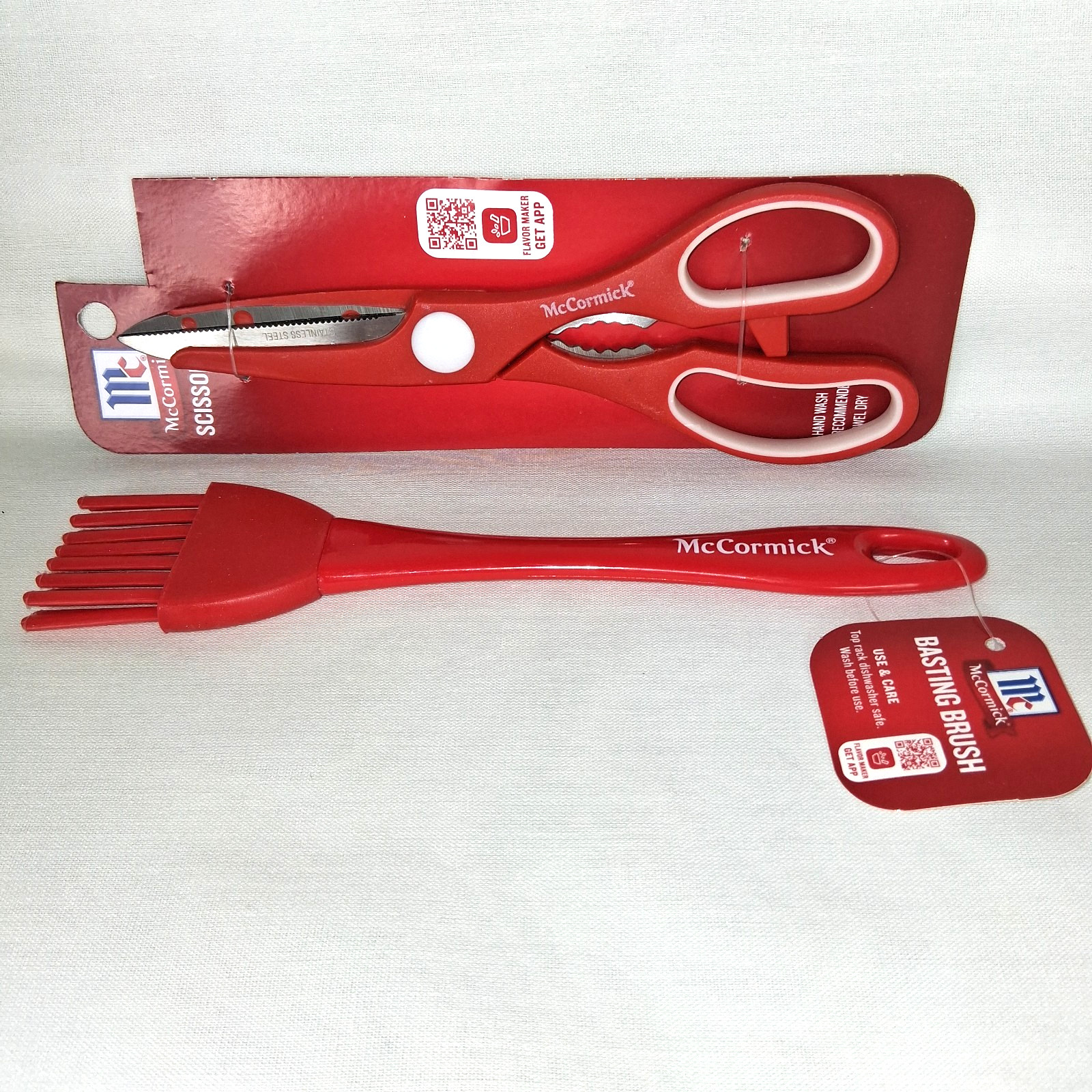 Mc Cormick Essentials 8-1/2" Kitchen Scissors Stainless Steel + Basting Brush