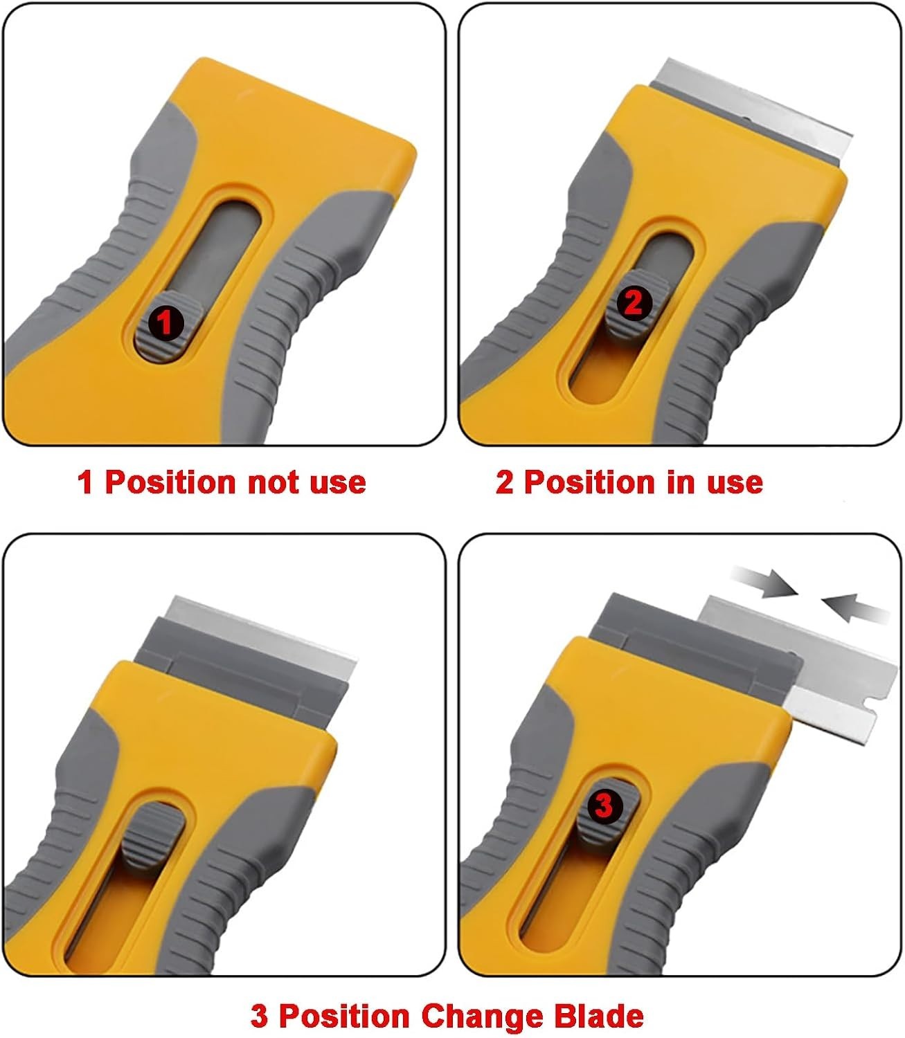 Plastic Razor Blade Scraper Tool, 2 Pcs Razor Scraper with 20 Pcs Plastic Blades
