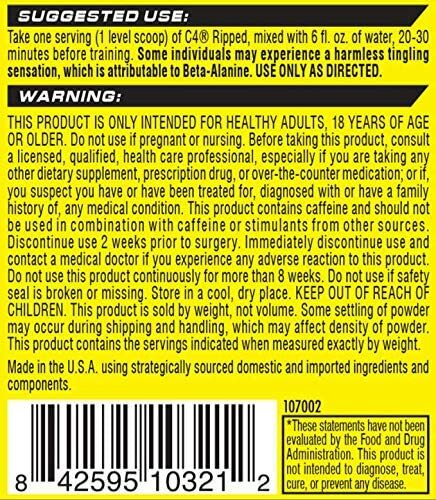 Cellucor C4 Ripped - ID Series - Preworkout - 30 Servings - CHOOSE FLAVOR