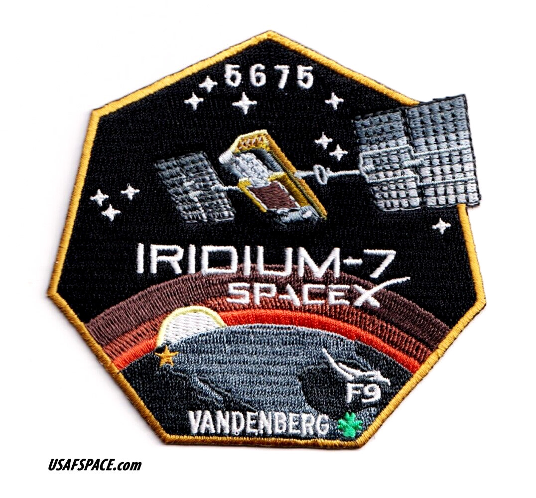 Authentic IRIDIUM-7-SPACEX FALCON-9 VAFB SATELLITE Mission Employee PATCH