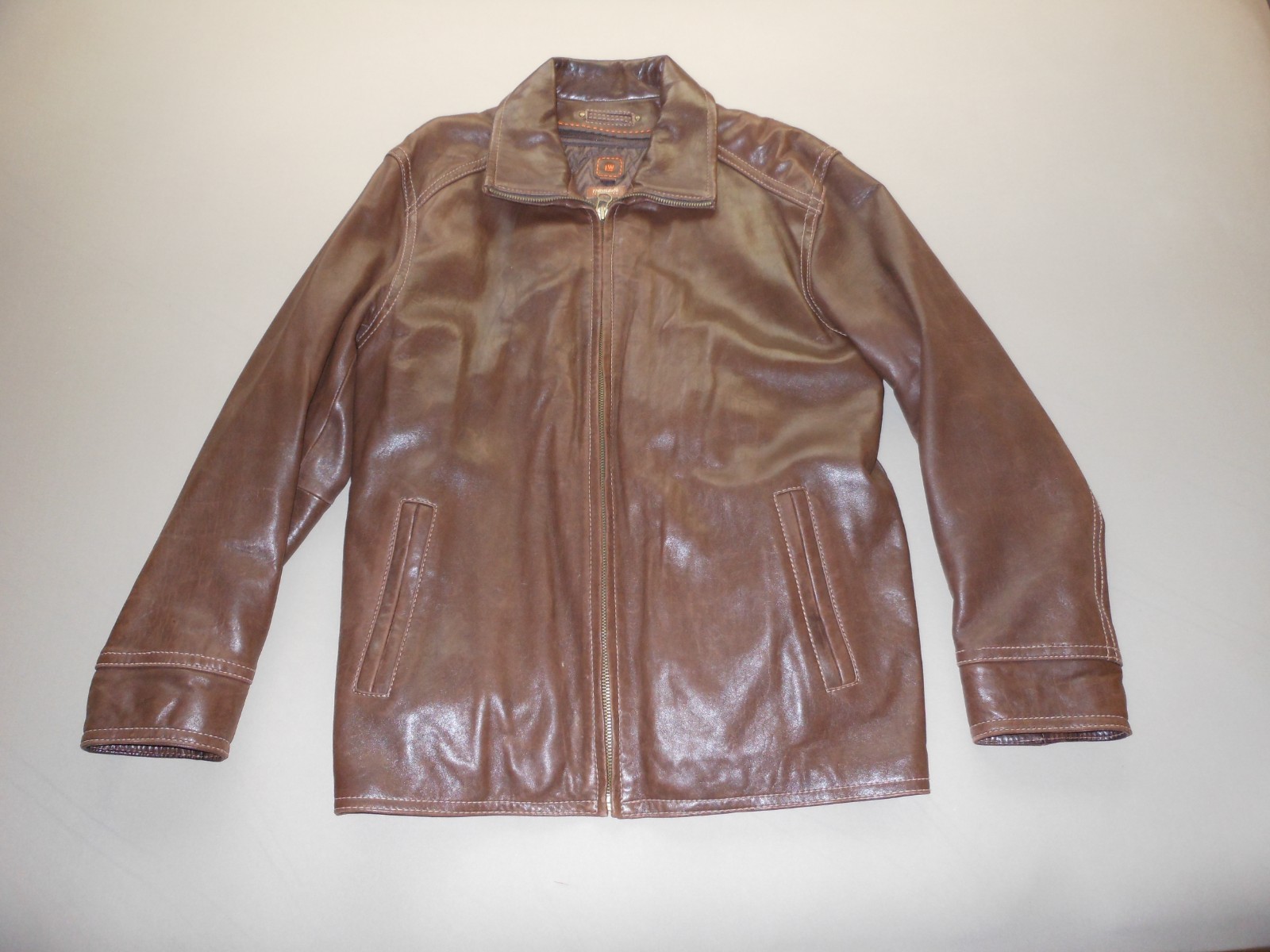 Wilson Large Brown Leather Jacket with Thinsulate Lining