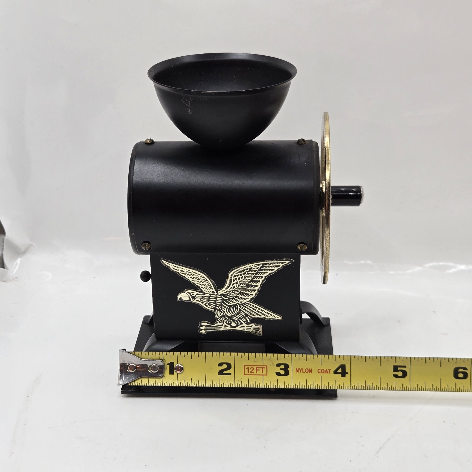 VTG Retro Metal Black Golden Eagle/ Antique Style Desktop Pencil Sharpener Tilso